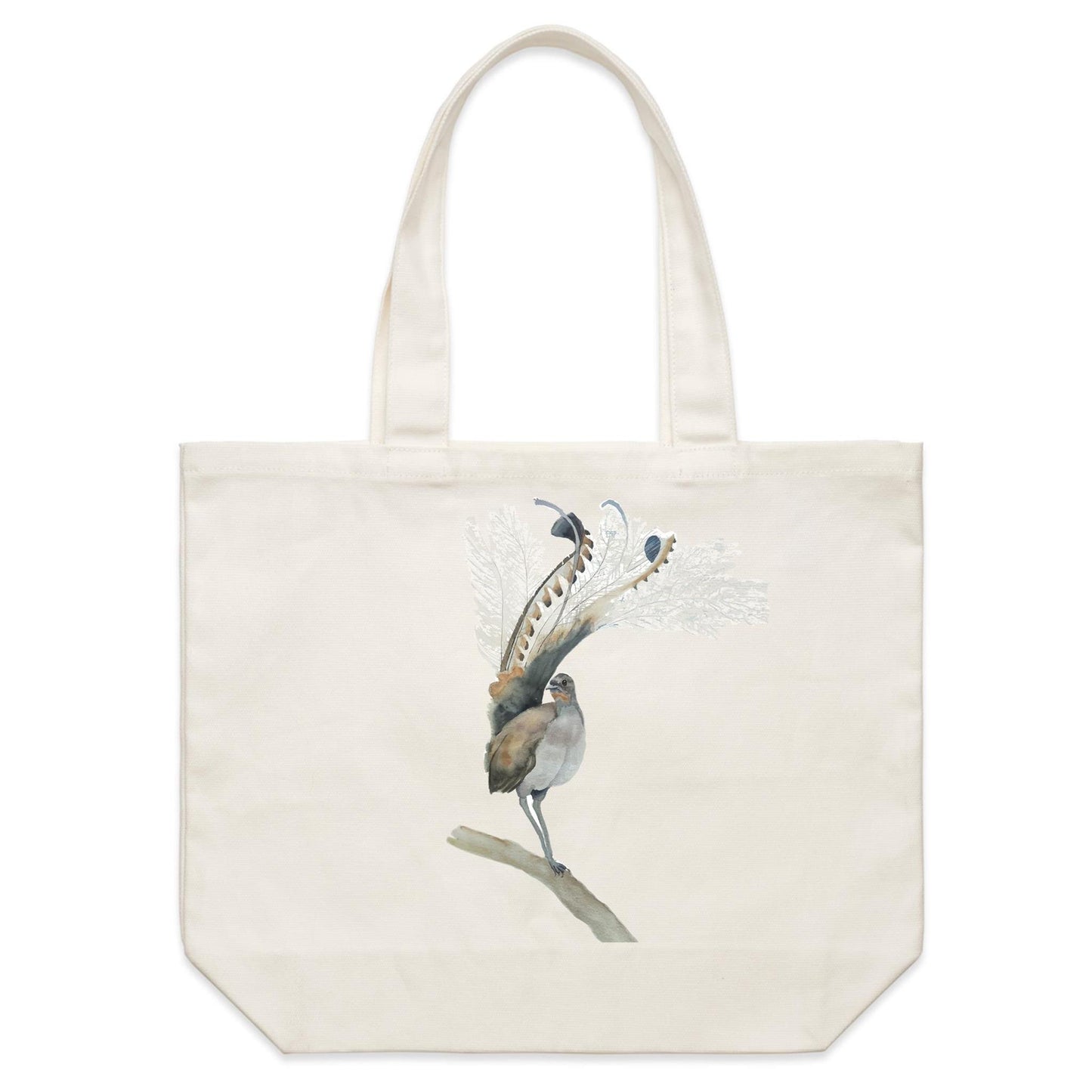 Shoulder Canvas Tote Bag - Lyrebird